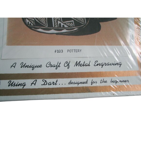 Vintage Dart Art Metal Engraving Kit 103 Pottery Craft Set Unopened Unworked - Picture 2 of 10